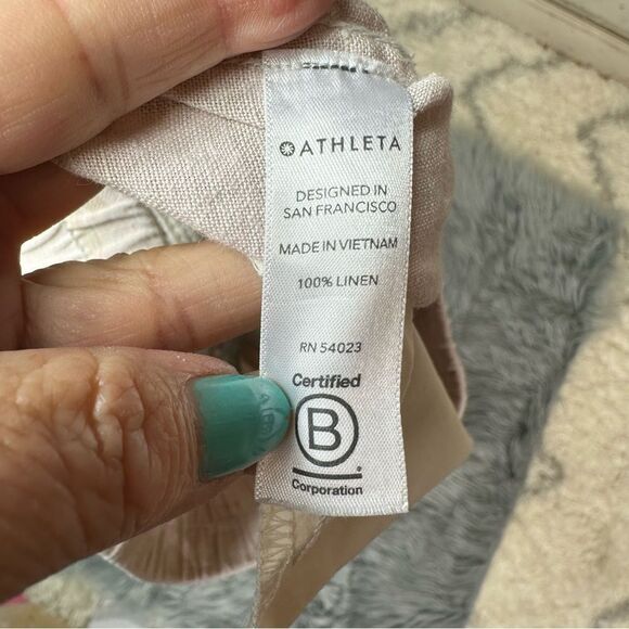 Athleta Tan Sweatpants with Relaxed Fit Linen - Picture 8 of 8